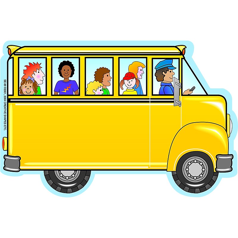 Creative Shapes Bus with Kids Memo Pad, Multicolored, 6/Bundle (SE-89-6) image 1