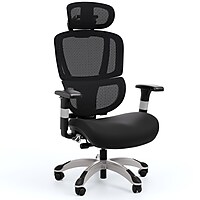Staples Hyken Pro Ergonomic Fabric Swivel Task Chair (Black)