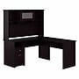 Bush Furniture Cabot 60"W L Shaped Computer Desk with Hutch and Drawers, Espresso Oak (CAB046EPO)~#|#~3430CFEF-0DA7-4F23-8F9C28C06811A898_sc7
