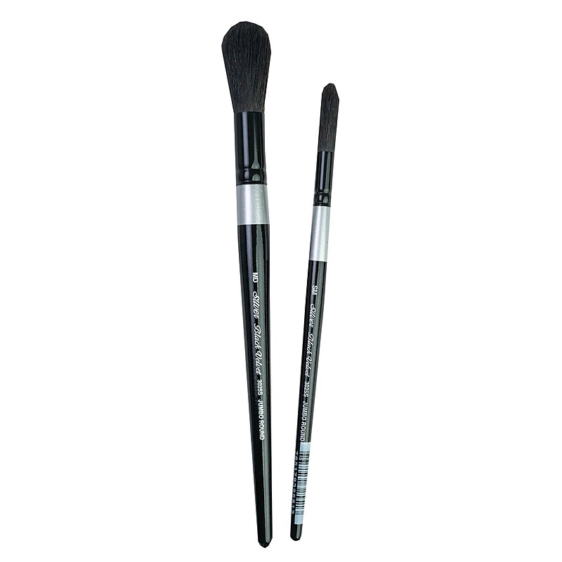 Silver Brush Black Velvet Jumbo Round Brushes, 2/Set (SLVBV3059) image 1