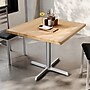 Flash Furniture Bennett Square Shaped Wooden Commercial Indoor Table, 36" x 36", Natural Top/Silver Base (GSFSQ36NTT3030S)~#|#~3435FEE1-CC17-4856-81ADEF2B4B7FE33A_sc7