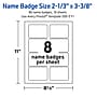 Avery Laser/Inkjet Rectangle Multipurpose Labels, 2-1/3" x 3-3/8", White, 80/Pack (S00-EY1)~#|#~343756C1-A99F-4D81-A0894E7953D7FC46_sc7