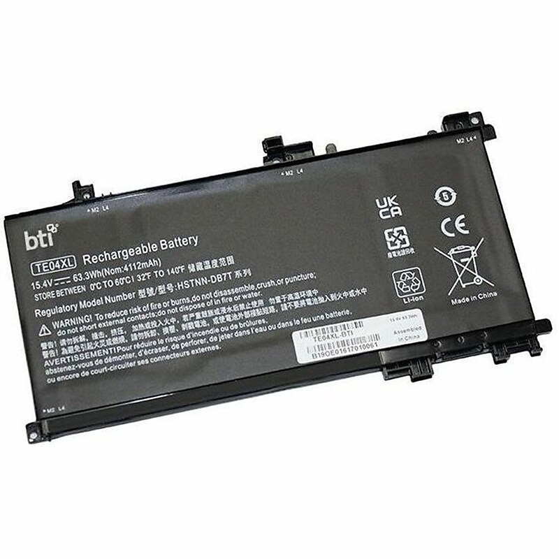 BTI Lithium-Ion Laptop Battery for HP Omen 15-AX200 Series & HP Pavilion 15-BC Series (TE04XL-BTI) image 1