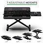 Uncaged Ergonomics KT3 Adjustable Standing Keyboard Stand and Mouse Tray, Black (KT3-B)~#|#~34511CC1-942C-400E-AF2762F719D1DFBD_sc7