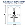 Avery Laser/Inkjet Decorative Edge Waterproof Multipurpose Labels, 3.5"  x 4.75", White, 40/Pack (94600)~#|#~34512130-AB13-489A-AEB019A9749929C0_sc7