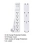 CyberPower B608 Essential 6-Outlet Surge Protector, 8 ft. Cord, 600J Surge Suppression, White~#|#~3451CE30-E74F-4C9F-A1D232F4A49165A5_sc7