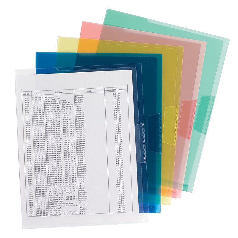 Smead Organized Up File Pocket, Letter Size, Assorted, 5/Pack (85750) image 1