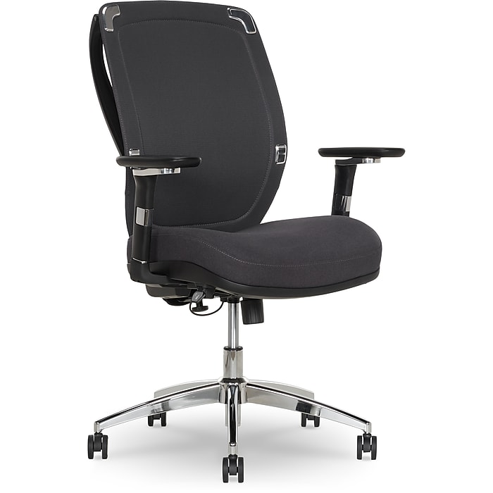 Sharper Image Flex Back Ergonomic Mesh Swivel Task Chair, Dark