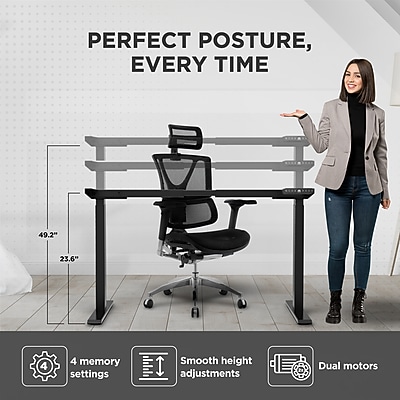 Uncaged Ergonomics Rise Up Electric Adjustable Height Desk Frame - Thumbnail 2