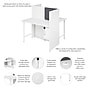 Bush Business Furniture Hustle 48"W 2 Person Back to Back Cubicle Panel Workstation, White (HUS031WH)~#|#~346C3D14-498B-43FF-AF67A9206F144F57_sc7