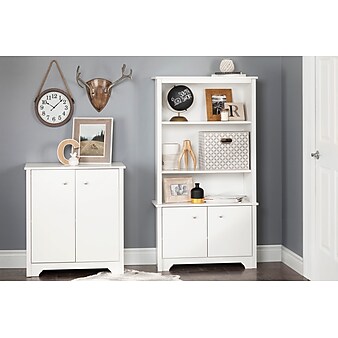 South Shore Vito Small 2-Door Storage Cabinet, Pure White, (10326)