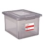 Staples File Box Plastic File Box Snap, Letter/Legal Size, Frost Gray (140170/140160)~#|#~3476BCD7-591E-447E-9360E1A4F2DBD62F_sc7