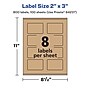 Avery Laser/Inkjet Multipurpose Labels, 3" x ", Kraft Brown, 800/Box (94237)~#|#~34787ECF-1EE0-439A-B56A7FBAF29EF928_sc7