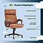 Serta Comfort Ergonomic Bonded Leather Swivel Executive Chair, Cognac (CHR10130D)~#|#~34835C09-503E-41A2-999FC101440D98D3_sc7