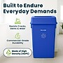 Alpine Industries Polypropylene Recycling Bin, 23 Gallon, Blue (477-R-BLU-PKG2)~#|#~3484A53A-8015-4209-BA30F71FC79D41E5_sc7