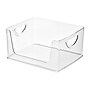 iDESIGN Small Stackable Plastic Storage Bin, Clear (80008)~#|#~34890A74-5ECE-4330-8880B0020AE49D93_sc7