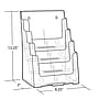 Azar Brochure Holder, 9.25" x 13.25", Vertical, Table Top, Clear, Plastic (252376)~#|#~348A960F-4DFE-454E-ABD989966141399D_sc7