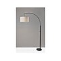 Simplee Adesso Rockwell 74" Matte Black Floor Lamp with Drum Oatmeal Shade (SL1170-01)~#|#~348C7B78-40A8-4211-A05E55CB7EDCAD98_sc7