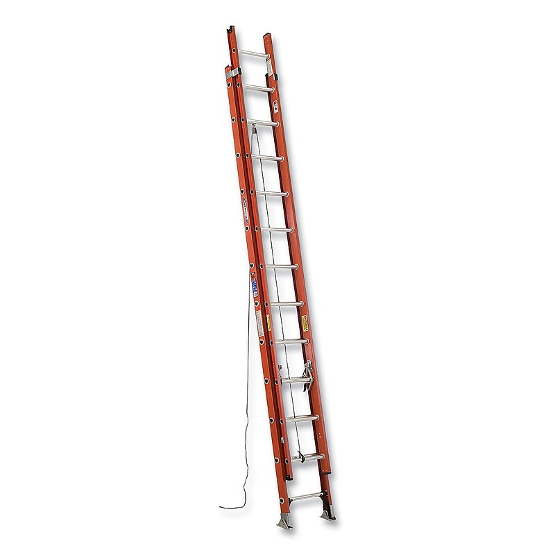 Werner 24' Fiberglass Extension Ladder, 300 lbs. Capacity (D6224-2) image 1