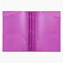 Staples Matte Plastic 2‑Pocket Portfolio Folder with Fasteners, Letter Size, Purple~#|#~3492EAA4-6AC4-45BB-BF033C83B74E6DC4_sc7