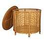 Storied Home Bamboo and Rattan Round Accent Storage Table, Natural (EC1674)~#|#~3494639C-07FB-4977-9AC45770417D4640_sc7
