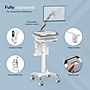 Mount-It! Powered Medical Cart Workstation with Power Kit, Monitor Arm, Scanner and Wipes Holders, White/Gray (MI-16065)~#|#~349A40BC-2BEC-4BB0-9427C7CCA9CF7075_sc7