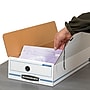 Bankers Box Liberty Corrugated File Box String and Button Box, Check Size, White/Blue (4662401)~#|#~34A00881-1507-4749-A86D2B1D8DF9E312_sc7