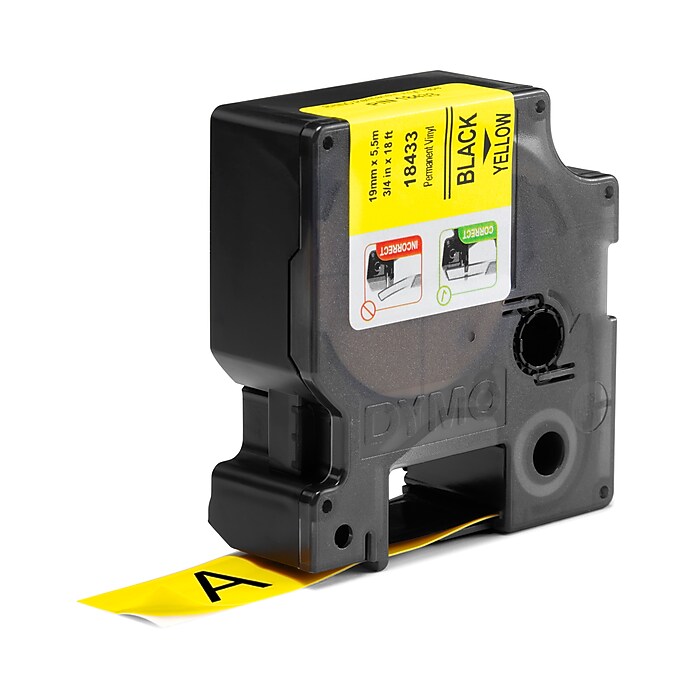 DYMO Rhino Industrial 18433 Vinyl Label Maker Tape, 3/4