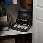 Excello Brands Steel Cash Box with Combination Lock, 10 Compartments, Black (CHBX-6213-CB)~#|#~34A81DC7-6C26-4D87-A7677A4E92BA7CD5_sc7