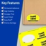 Avery Laser/Inkjet Oval Multipurpose Labels, 2" x 3-1/3", Neon Yellow, 320/Pack (94056)~#|#~34AFB31F-C6D8-452B-A83ACEC4CC007473_sc7