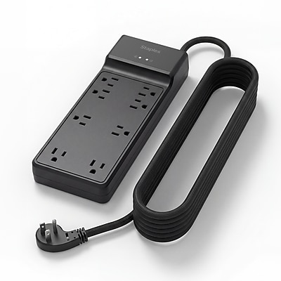 Staples TECH 8-Outlet Surge Protector, 12′, 4500 Joules, Black (ST62782) Simolary simolary.com