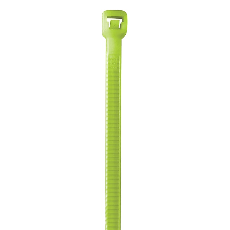 Partners Brand 40 lbs. Cable Tie, 8", Fluorescent Green, 1000/Carton (CT444G) image 1