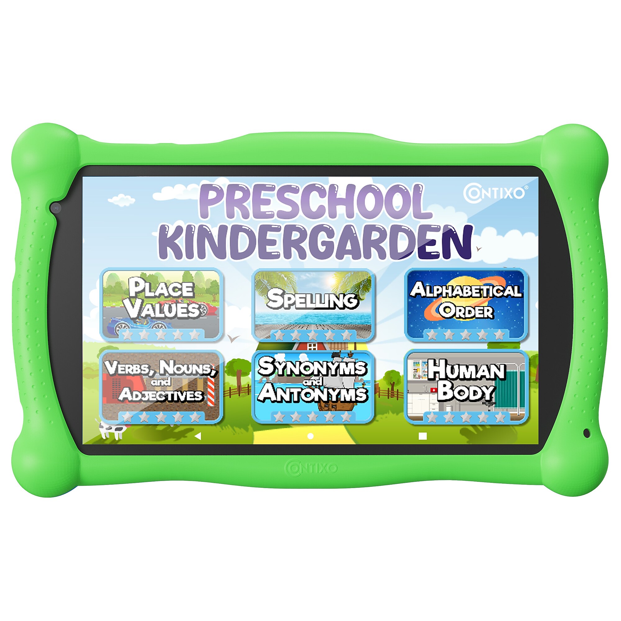 Contixo V10 Kids 7″ Tablet, Wi-Fi, 32GB, Android 11, Bundled with Stylus, Kid Proof Case with Kickstand, Green Sansujyuku sansujyuku.com