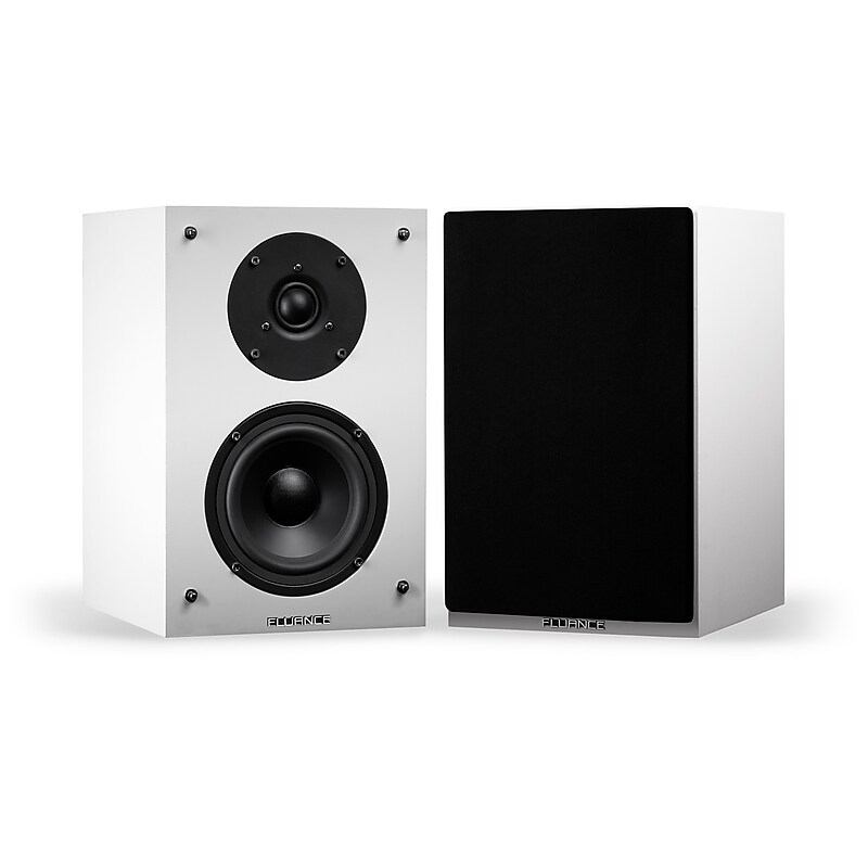 Fluance Elite SX6WH 100W Indoor Shelf Speakers, White image 1