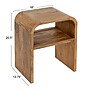 Storied Home Modern Waterfall Edge Mango Wood End Table, Natural (EC1722)~#|#~34C3CE33-6A53-4A1C-93B495B3C3BAADD4_sc7