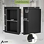 AdirHome 1-Shelf Recessed Wall Mount Shelf, 19" x 12.75" x 4.75", Black (515-01-BLK)~#|#~34C4C905-29BC-40BC-AAFD058C7093A652_sc7