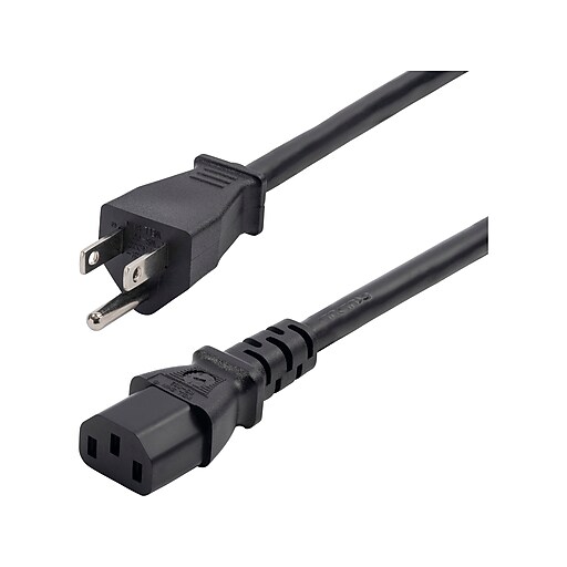 StarTech 8' NEMA 515P to C13 Power Cable, Male to Female, Black (271B