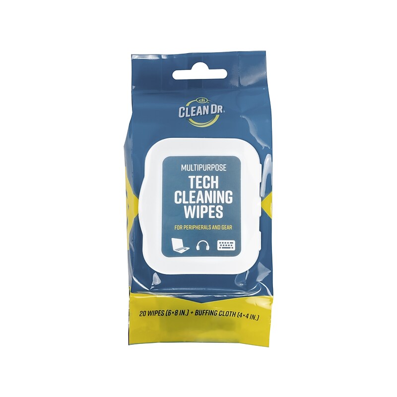 Digital Innovations CleanDr Multi-Purpose Tech Cleaning Wipe, 20/Pack (32566) image 1