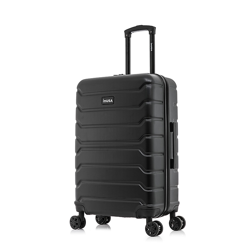 InUSA Trend 24" Hardside Suitcase, 4-Wheeled Spinner, TSA Checkpoint Friendly, Black (IUTRE00M-BLK) image 1