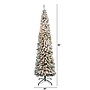 Nearly Natural 8-ft Flocked Pencil Artificial Christmas Tree with 500 Clear Lights and 646 Bendable Branches (T1908)~#|#~34D80105-DBD5-4911-ACD95F5121289F9E_sc7