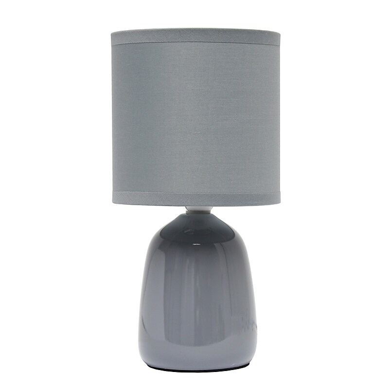 Simple Designs Table Lamp, Gray (LT1134-GRY) image 1