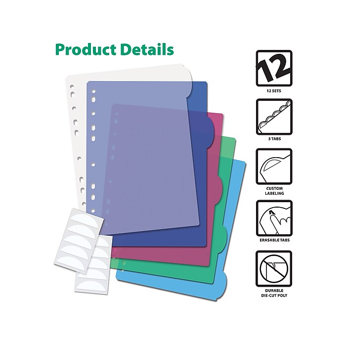 Avery Business Card Pages Avery Clear Business Card Organizer Pages For 5.5  X 8.5" Mini Binders - Pack Of 5, Holds 40 Cards Total