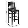 Flash Furniture HERCULES Traditional Wood School House Back Restaurant Barstool, Black (XUDGW0006BBLK)~#|#~34E4FDFA-4427-4A36-AF74D31D5BD25D18_sc7