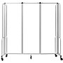 National Public Seating Robo Series 3-Panel Folding Mobile Room Divider, 72"H x 72"W, Clear Acrylic (RDG6-3CA)~#|#~34E77D6A-DA17-425A-8F6AB35778F36650_sc7