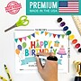 Hadley Designs Colorful Happy Birthday Certificates For Students, 8" x 10", Multicolored, 25/Pack (HDDX004A3KO4B)~#|#~34E92835-8A66-495F-86F5D8C3B0493586_sc7