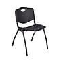 Regency 36-inch Square Laminate Table with Zeng Stacker Chairs, Black (TKB3636GY47BK)~#|#~34EA4A91-CBA9-4A77-A759B6A47A86AAF6_sc7
