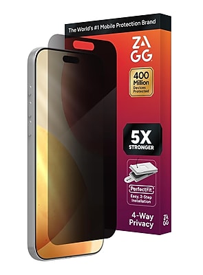 Zagg Privacy XTR Anti-Glare Tempered Glass Privacy Filter & Screen Protector - Thumbnail 2