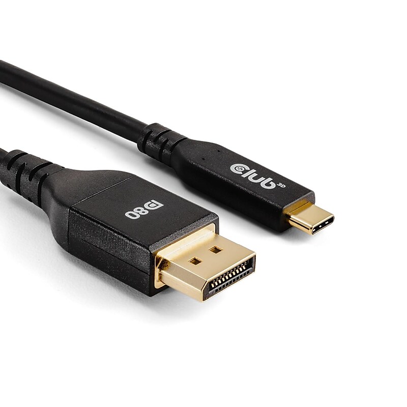 Club 3D 3.28' USB C to DisplayPort Audio/Video Cable, Male to Male, Black (CAC-1559) image 1