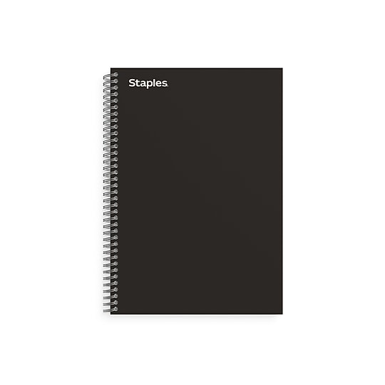 TRU RED 3‑Subject Notebook, 5.88” x 9.5”, College Ruled, 138 Sheets, Black~#|#~34EFF45E-FF8F-46A0-90AF95848A311B03_sc7