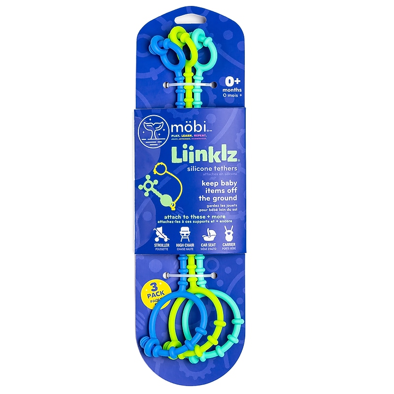 Mobi LIINKLZ Teether, Multicolored, 3/Pack (MGMLKZ1C) image 1